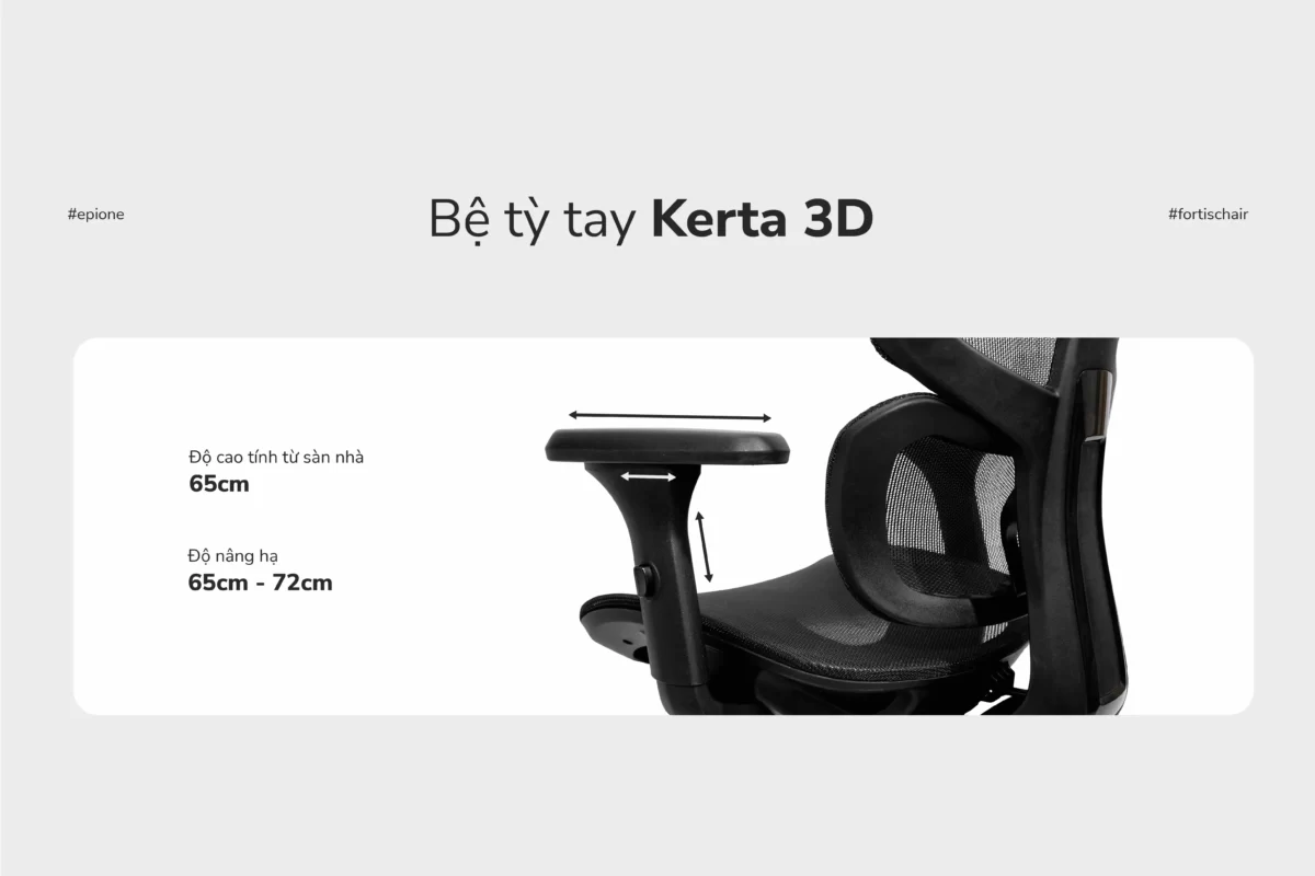 Bệ tỳ tay Kerta 3D