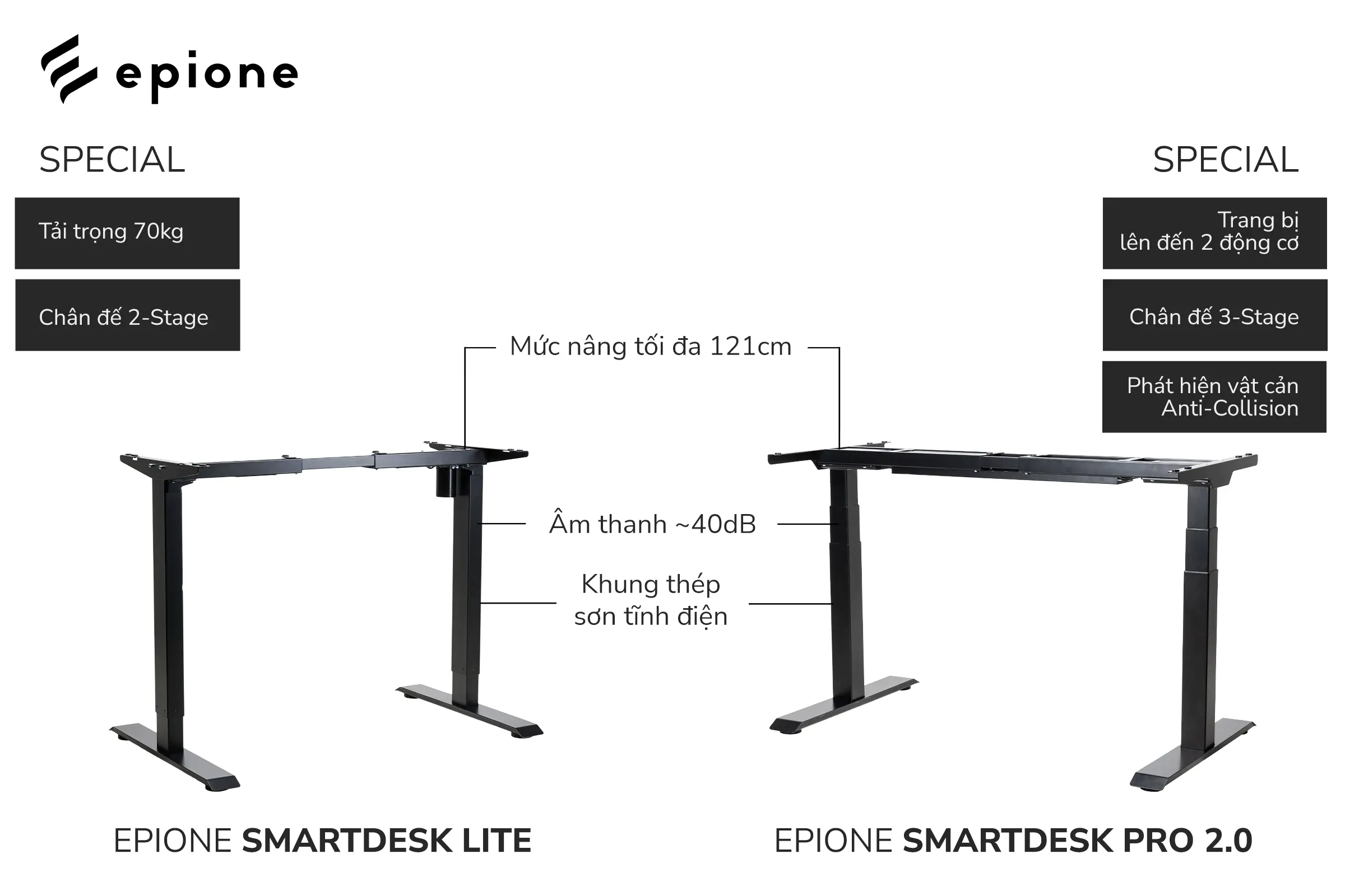 Khung bàn nâng hạ Epione SmartDesk